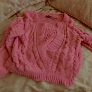Express pink bubble sweater